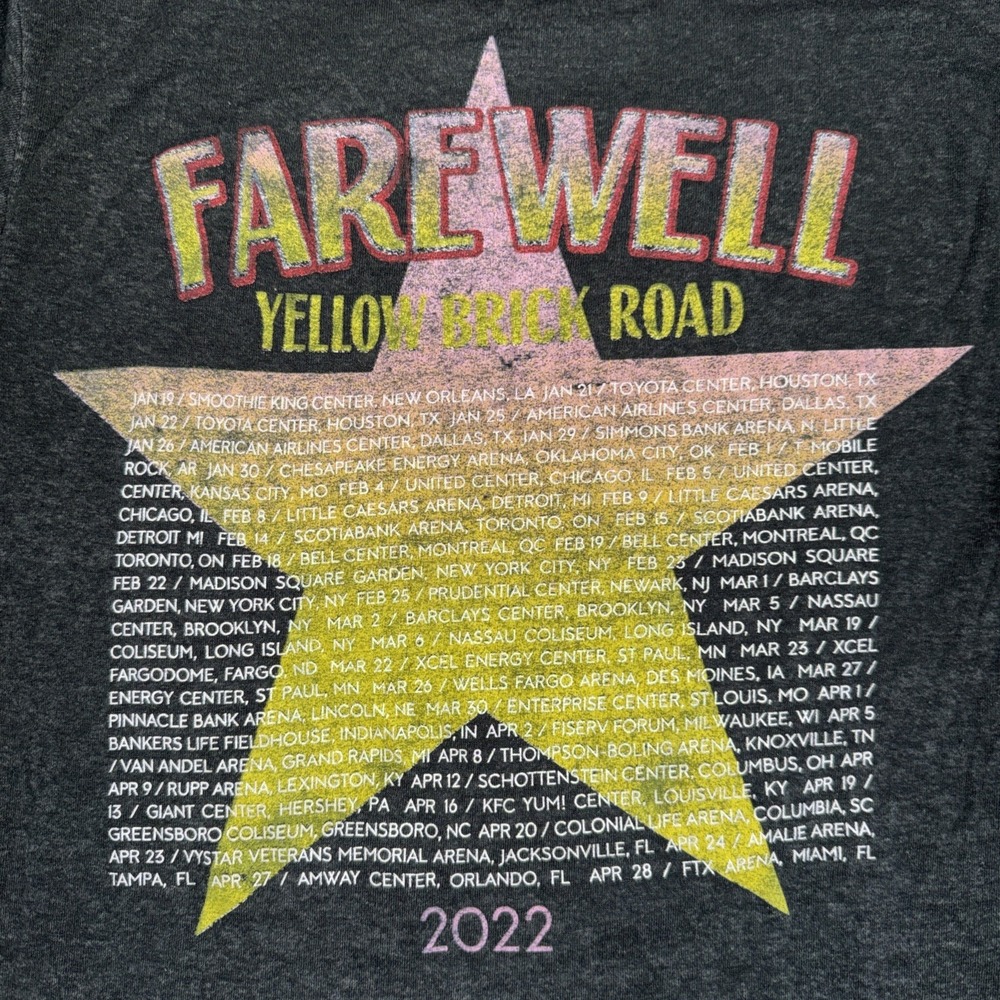 Elton John "Goodbye Yellow Brick Road" 2022 Original Tour T-shirt Size Medium - Picture 5 of 7